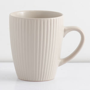Elegante taza de café de cerámica en relieve de concha Premium, elegante taza de gres para el hogar y la Oficina para regalos de negocios - Product Image 3