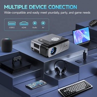 Proyektor 1600ANSI Baru dengan LCD Cahaya Siang Hari, TV Pintar Terbaru HD 4K 1080P Portabel WIFI untuk Luar Ruangan Lampu LED 5G