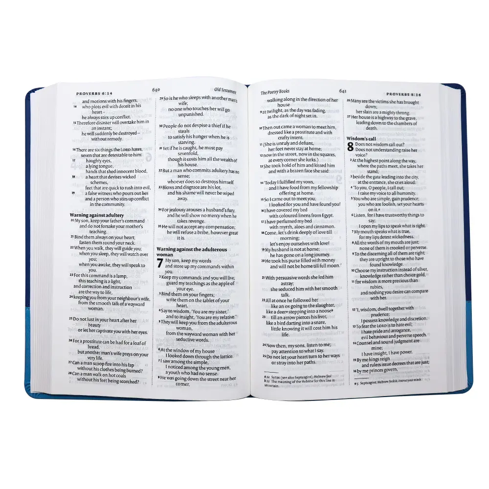 カスタムカラーサイズ最高品質のPUレザーカバー聖書の本