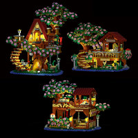 XMORK Rumah Pohon Bunga Sakura Romantis 959 Pcs Balok Bangunan Gaya Jepang 3 in 1 Rumah Pohon Sakura Blok Bangunan