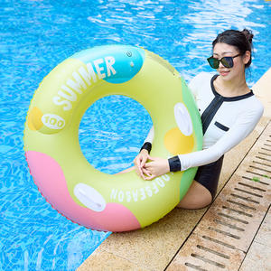 Flotador Inflable para Adultos de 90-120 cm, Doble Capa, Engrosado, con Asas, para Piscina, Parque Acuático, Resort - Product Image 1
