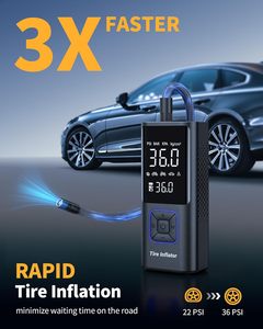 Xách tay không dây 150PSI tự động ngắt máy nén khí lốp <span class=keywords><strong>Inflator</strong></span> dẫn ánh sáng cho xe xe máy xe đạp lốp xe màu xanh inflatables - Product Image 2