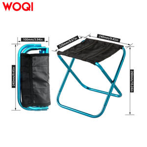 Taburete plegable portátil Woqi de 24x22x26 cm, silla de jardín de aluminio y tela Oxford para acampar - Product Image 1