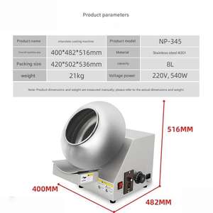 <span class=keywords><strong>Machine</strong></span> à enrober au chocolat polyvalente pour noix, fruits et biscuits, équipement polyvalent pour divers produits alimentaires - Product Image 3