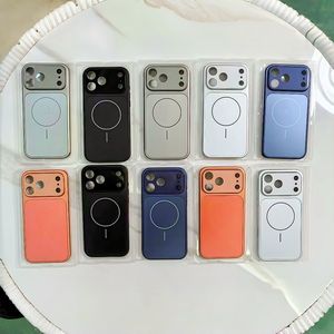 Premium Original Design Olyphone <span class=keywords><strong>PC</strong></span> Pure Color <span class=keywords><strong>Hard</strong></span> Back Magnetic Wireless-Charge Funda para teléfono móvil a prueba de golpes para 17 - Product Image 2