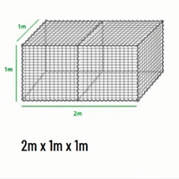 Gabions galvanisés sur mesure, panier de gabion soudé, boîte de gabion 2x1x1 pour mur de gabion et aménagement paysager