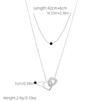 Collier de luxe en forme de couple, élégant et romantique, très vendu en Europe et en Amérique, bijoux de mode, cadeau