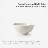 Service de vaisselle en porcelaine de Jingdezhen, assiettes et bols, motif floral sous glaçure, assiette creuse, pour la maison
