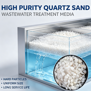 Arena de Cuarzo de Alta Pureza y Bajo Contenido de Hierro para Tratamiento de Aguas Residuales, Medio Filtrante de Cuarzo Ahumado Natural - Product Image 5