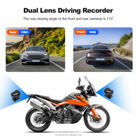 Navigateur GPS pour moto 4G universel avec système Android 6 pouces, DVR portable IP67, TPMS sans fil, Android Auto et CarPlay