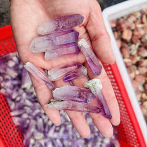 Vente en gros de haute qualité naturelle mexicaine <span class=keywords><strong>Vera</strong></span> <span class=keywords><strong>Cruz</strong></span> Point guérison cristal améthyste Point artisanat folklorique - Product Image 3