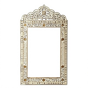 BS INTERNATIONAL Modern Handmade Customized Bone Inlay Framed Eco-Friendly Illuminated Design Decorative Wall <b>Mirror</b> Chinese New - Product Image 4