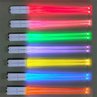 Baguettes lumineuses LED réutilisables pour sushi, cadeau fantaisie pour fête, dîner d'anniversaire, divertissement