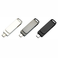 Alta Velocidad 32GB 64GB 128GB 256GB 512GB Memoria Pendrive 3,0 USB C Metal Swivel Usb Stick Tipo C 2 en 1 Otg Usb Flash Drive 1TB