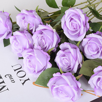 Grande rose artificielle en diamant, rose Elsa colorée, rose d'urgence, décoration murale pour la maison, hôtel, événement, fête, ornements floraux d'intérieur