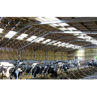 Conception de bâtiment d'élevage de vaches en structure préfabriquée en acier, abri pour chèvres/moutons/bovins, maison d'élevage de porcs à vendre