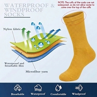 Chaussettes de prière musulmanes imperméables jaune doré Wudhu, respirantes à 3 couches, pour le Moyen-Orient et le quotidien