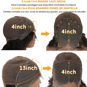 Uniky-Perruque <span class=keywords><strong>Lace</strong></span> Closure Wig transparente HD, cheveux humains, 30 pouces, ombre, <span class=keywords><strong>13x4x1</strong></span> - Product Image 3