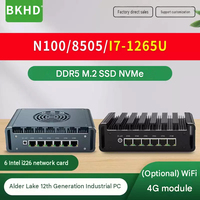 BKHD G31F FAN'lı Endüstriyel Mini Bilgisayar Intel Core i3 i5 i7 N300 4 LAN 6 LAN 2.5G I226 Ağ Cihazı