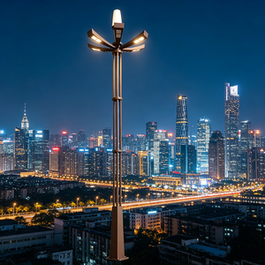 Lampe de cour LED <span class=keywords><strong>Magnolia</strong></span> chinois 8M 10M, éclairage paysager extérieur doré multi-têtes pour place publique et parc - Product Image 1