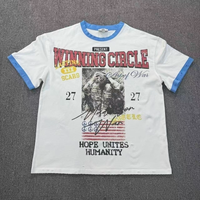 T-shirts pour hommes en coton 100% de haute qualité, poids lourd 250 g/m², col rond, impression DTG personnalisée, effet délavé, coupe classique, tricotés, style streetwear