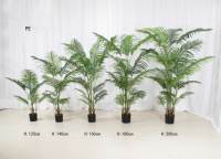 Plante artificielle décorative italienne Y978, palmier Areca à feuilles en éventail, plante en pot, grande décoration d'intérieur