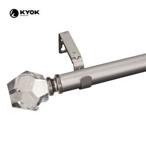 KYOK Ensemble de tringles à <span class=keywords><strong>rideaux</strong></span> extensibles de luxe en cristal pour la décoration de la maison - Product Image 4