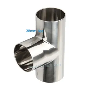 1-1/2'' stainless steel SUS304 food grade welded equal tee connector