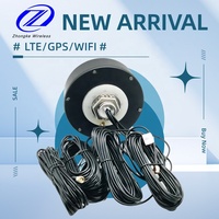 Antena ZKT para Exteriores 5 en 1, Montaje Permanente, GNSS 5G/4G 2xMIMO, Wi-Fi, 120x43mm, 50 Ohm, Clasificación IP67, Conector Macho, Ganancia de 2.5 Dbi