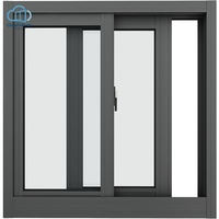 Fenêtre coulissante en aluminium à rupture de pont thermique sur mesure avec verre trempé isolant pour la rénovation de cuisines et de maisons à l'étranger