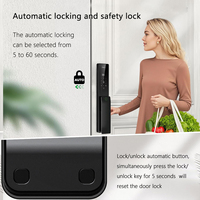 Serrure de porte intelligente avec caméra intégrée et carte mémoire, en alliage d'aluminium pour porte en acier, avec lecteur d'empreintes digitales et visionneuse numérique 3D Tuya WiFi