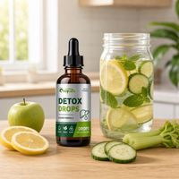 60 ml Gouttes liquides nettoyantes et détoxifiantes pour le côlon, formule naturelle à base de plantes OEM, compléments pour la santé du foie pour améliorer la digestion
