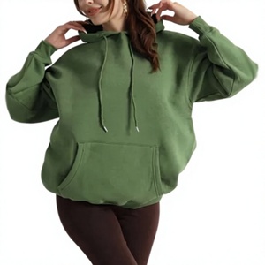 Wholesale Plus Size Winter Waterproof Oversized <b>Hoodie</b> 380gsm Women's Thick Fleece Full <b>Sleeve</b> Cuff Rib Eco-Friendly - Product Image 1