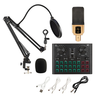 Ensemble de mixage de podcasts DJ tout-en-un plug-and-play avec carte son PC Équipement d'enregistrement en direct Autotune Voice Changer