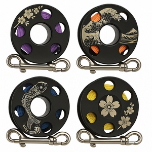 <span class=keywords><strong>SAKURA</strong></span> WAVE <span class=keywords><strong>KOI</strong></span> Art DIVE Reel อุปกรณ์ดำน้ำที่ทนทานของขวัญอลูมิเนียม EDC แบบกำหนดเองจำนวนจำกัด - Product Image 2