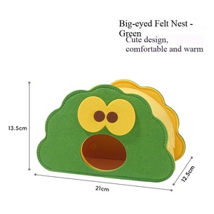 Casa para Hámster Ecológica de Fieltro, Ligera, Cómoda y Duradera, Túnel de Dibujos Animados, Escondite, Cama Portátil para Mascotas Pequeñas, Chinchilla - Product Image 2