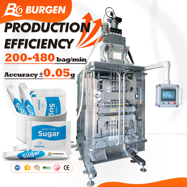 Multi-Lane Automatic Stick Packing Machine 4-6 Lanes 1g-5g Capacity for Sugar Sachet Packaging in Food Pouches