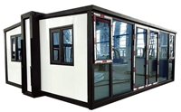 Maison conteneur extensible de 20 pieds, maison préfabriquée modulaire, mini-maison de 7 m de largeur, installation rapide, cabane pliable portable pour habitation