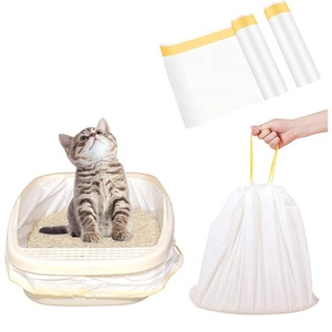 Factory Cost Price OEM Biodegradable Waste <strong>Pet</strong> Poop Bag Litter Tray <strong>Liners</strong> Durable Drawstring Cat Litter Pans Cat Litter <strong>Liner</strong> - Product Image 2