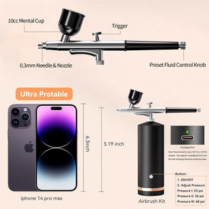 Máquina de aerógrafo recargable USB portátil, pistola pulverizadora de peluquero, aerógrafo, máquina de maquillaje, Accesorios Para <span class=keywords><strong>Barberia</strong></span> - Product Image 2