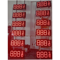 Tanda stasiun bahan bakar 8 inci 8.889/10 USA pabrik Shenzhen tanda Led stasiun Gas tanda harga