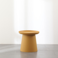Fabricant chinois de meubles de salon table basse ronde en plastique polypropylène PP blanc de style scandinave