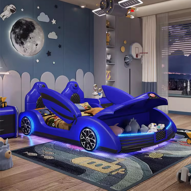丈夫でスタイリッシュな子供用車のベッド。お子様の快適さと安全のために。