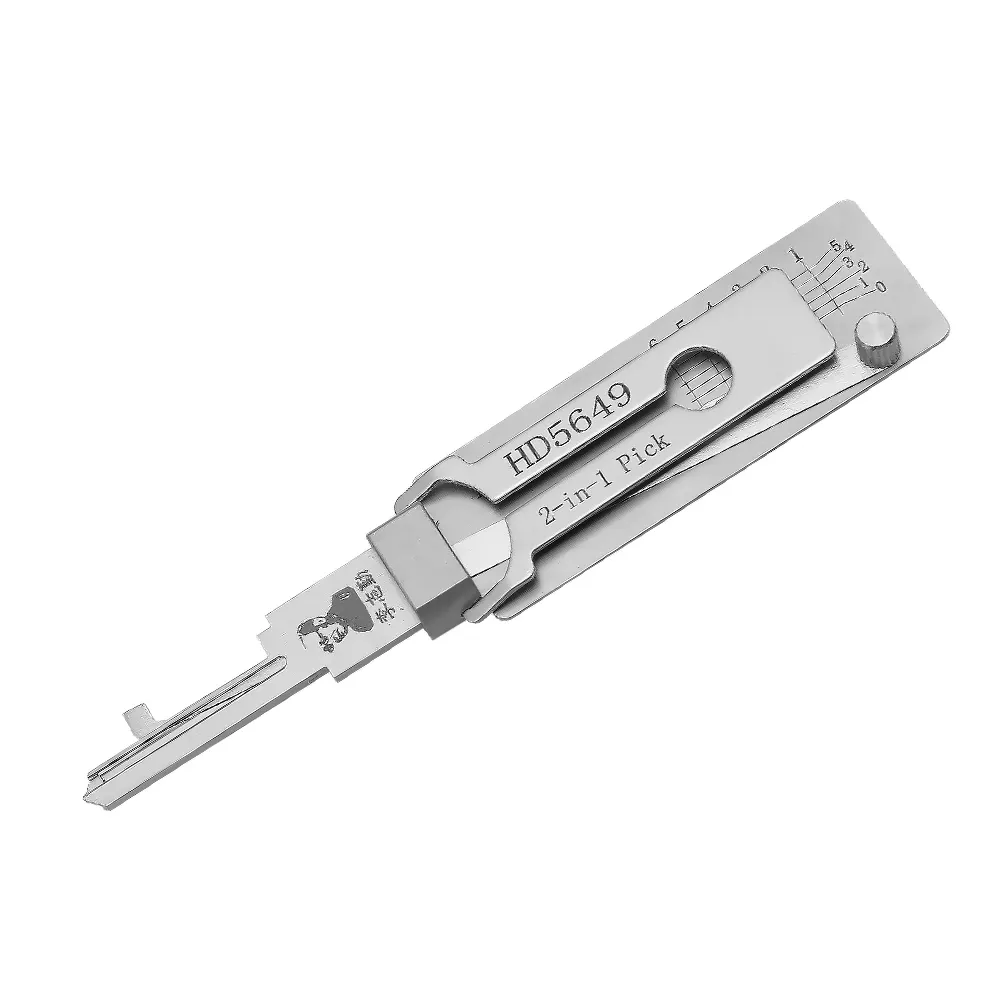 Hot Selling HD5649 LISHI 2in1 Lock Pick Tool For Residential Locks Stainless Steel Lock Pick And Decoder