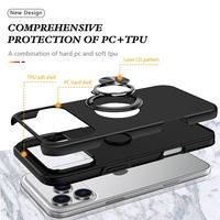 Coque de protection 2-en-1 pour 17 Pro Max, compatible transfrontalier, en matériau PC, motif animal, avec anneau magnétique et support