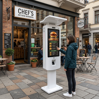 Kiosco de Autoservicio con Pantalla Táctil para Exteriores, Resistente a la Intemperie, con Pantalla Metálica y Cámara para Servicio de Alimentos