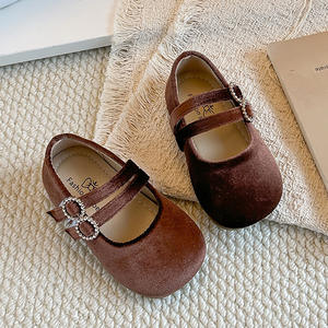 Chaussures coréennes pour filles 2026 Printemps Automne Ballerines Princesse à strass Semelle souple - Product Image 3