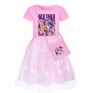 ชุดเดรสลายดาวแม่มด kpop สำหรับผู้หญิง, เดรสลูกไม้สีรุ้งชุดเดรสฤดูร้อนและฤดูใบไม้ผลิ/ฤดูใบไม้ร่วง - Product Image 4