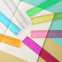 Règle publicitaire en plastique colorée de 30 cm pour étudiants, en gros et en stock