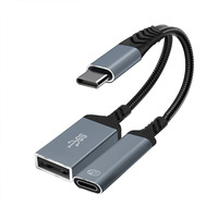TYPE-C personnalisé 1/2 câble adaptateur en forme de Y PVC stéréo pour clavier contrôleur de jeu clé USB téléphone portable ordinateur 1080p